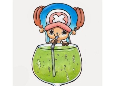 risitas one piece mugiwara jus boire chopper paille