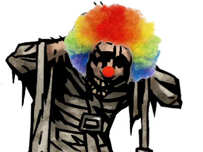 Sticker headache objection temps mal joker risitas fievre fun boucle dungeon accusation perruque toi darkest couleurs tete clown folie tenir fou par gLucide