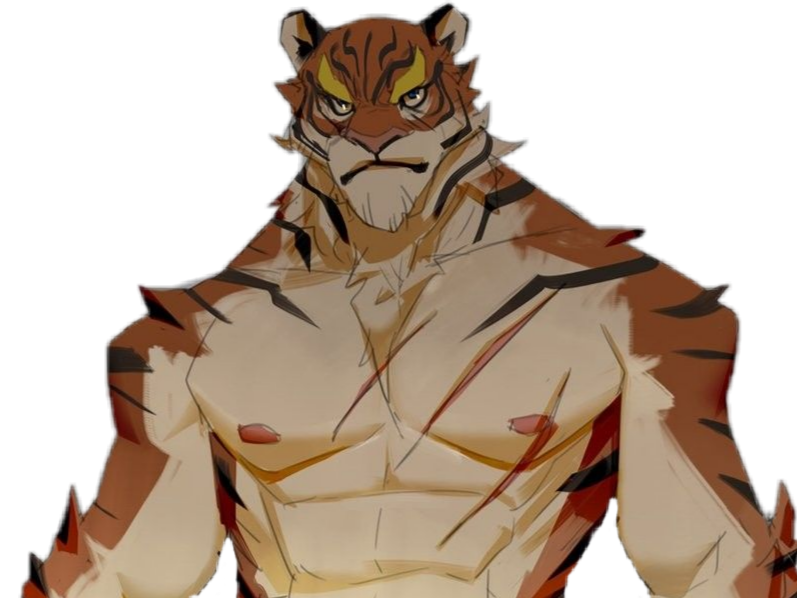 bg muscu alpha go animal tigre sexy anthropomorphisme nashyl hot charmant