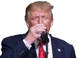 larmes potus politic eau president verre meeting trump