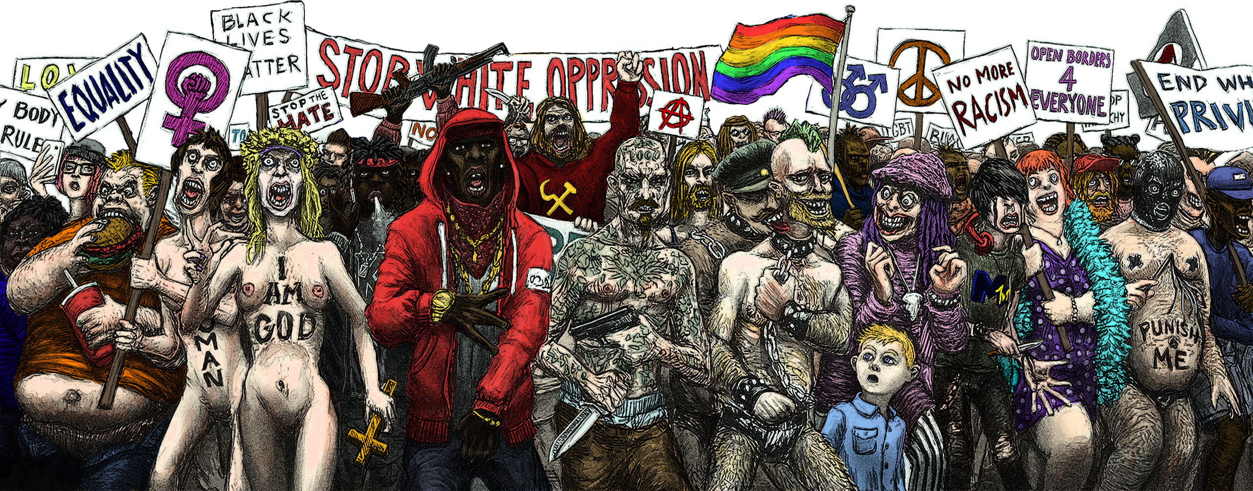 anti noir racisme risitas angele gay nazie homophobie progres blanc blanche fascisme xenophobie marlene lgbt