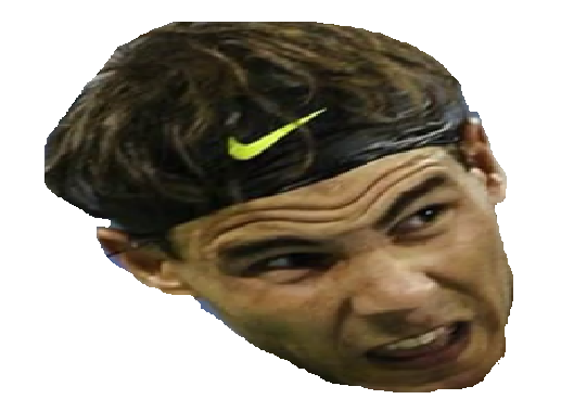 funnyface nadal tennis
