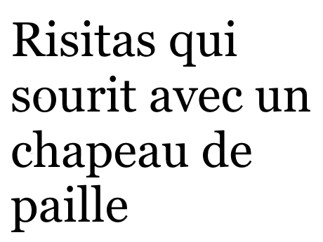 chapeau risitas sourire rire texte eco