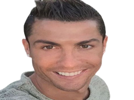 ronaldo sourire gris