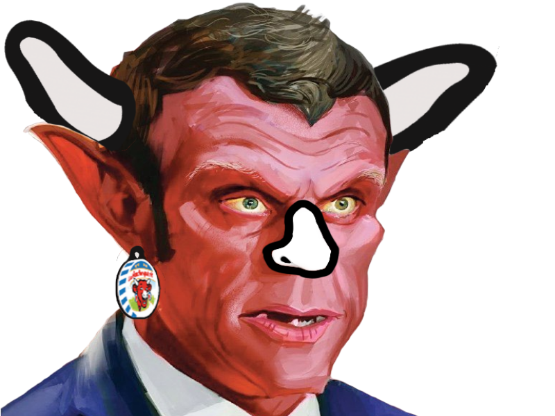 demon rit qui diable risitas macron vache