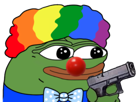 gun-frog-meme-pistolet-nez-honkler-the-rouge-pepe-tir-memes-clown-perruque-other-honk