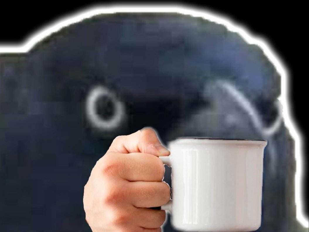 tasse crow cafe corbeau detendu