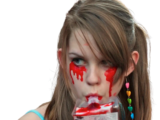 sang risitas fille manif