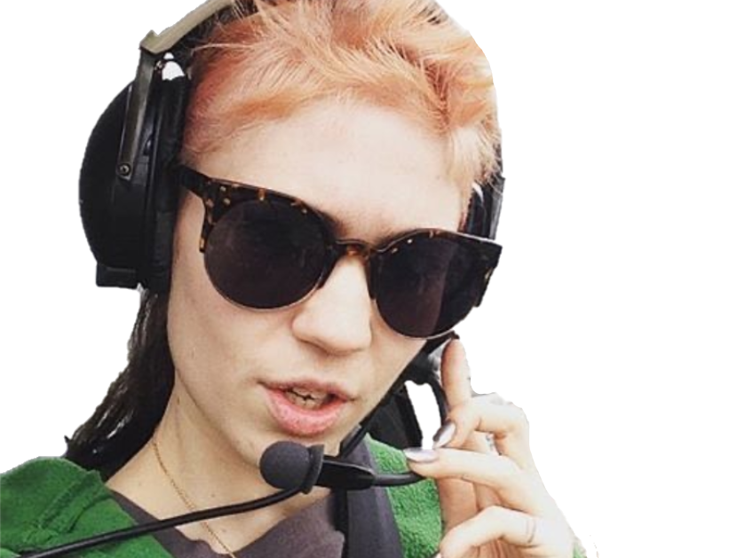 micro casque other grimes commentateur lunettes