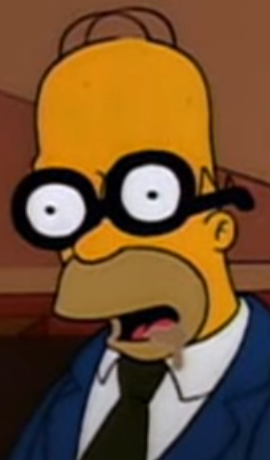 homer bourre bave lunettes
