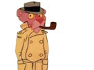 chapeau-detective-panthere-manteau-inspecteur-pipe-risitas-fume-rose