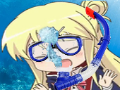 masque plongeur karen ocean ayaya bulle eau blonde fille kikoojap