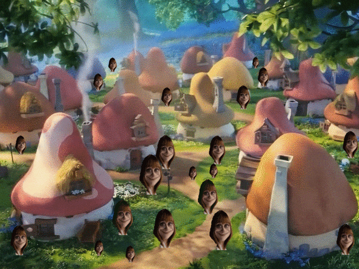 clairedearing saute gargamel dearing claire schtroumpfs les other village