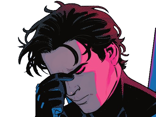 nightwing robin batman dick facepalm bruce super comics richard wayne other grayson heros dc triste
