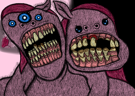 poney-creepy-monstre-jvc-demon-diane-mlp-issou-pie-pinkamena-famille-laid