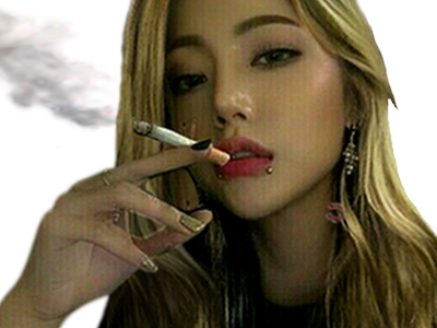 blonde chienne fume clope playz asiatique