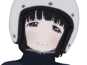 plaisir anime kj super cub satisfaction sourire casque kikoojap koguma supercub