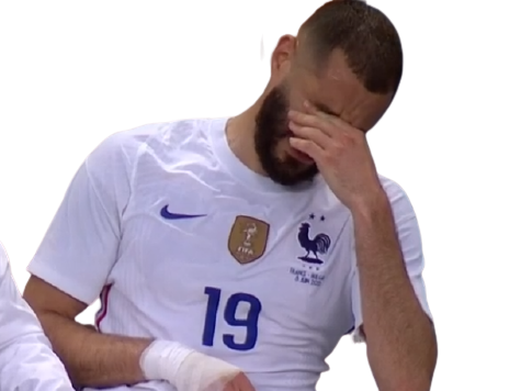 bequille m6u qlf other foot pls blesse benzema pleure