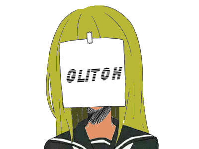 kikoojap pokerface blonde gif couleur glitch