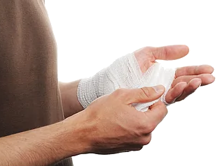 doigt pansement main bandage risitas blessure