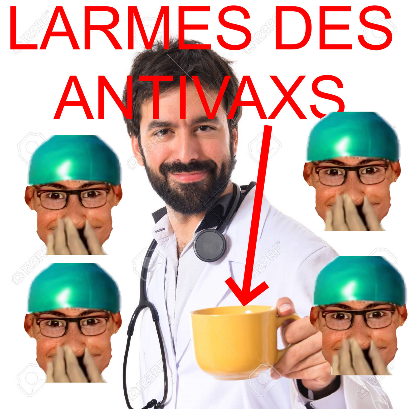 Sticker risitas larmes antivax paz par FuriousEnt