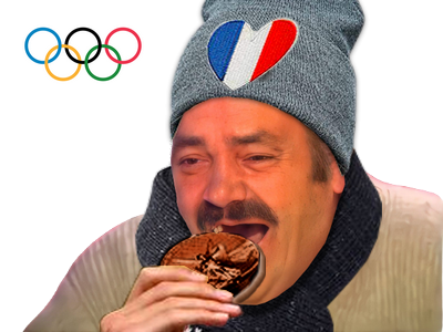 hiver olympique jeux jo biscuit risitas quatrieme sport medaille bonnet chocolat