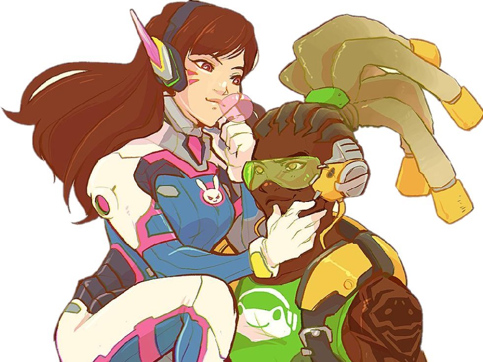 dva fps kiss lovu risitas jeu overwatch kawaii lucio amour love synergie