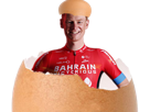 poule-velo-haig-cycliste-bahrain-coquille-egg-cyclisme-jack-victorious-jvc-oeuf