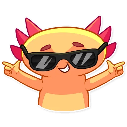 lunettes cool axolotl stickersbot
