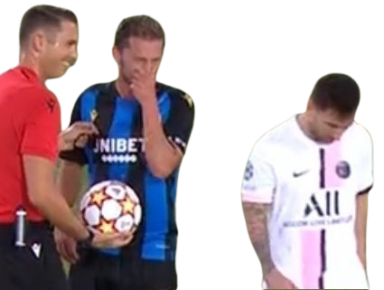 messi rire arbitre moqueur victime triste nez