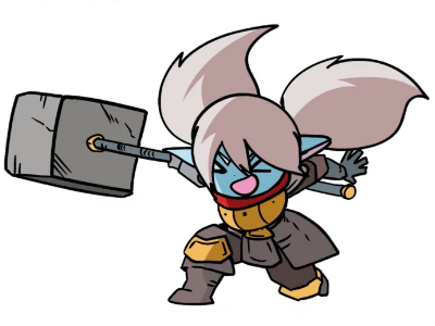 heroique de coup poppy yordle w arrive marteau lol