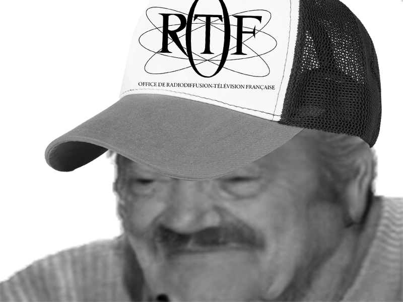 noir casquette ortf risitas television vieux et m6u blanc