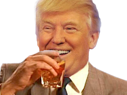 donald ironique trump don mad scotch men whisky verre rire draper