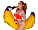 amouranth-banane-tube-bouteille-other-hot