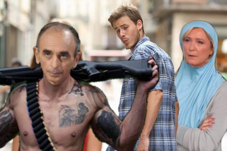 marine voile islam zemmour arme politic