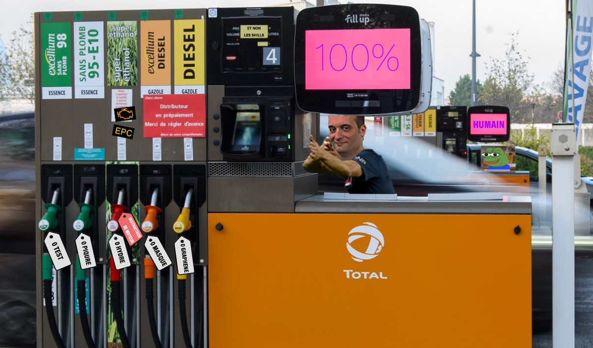 vax vaccin essence station non gasoil shill shills carburant pompe et gazole jvc antivax