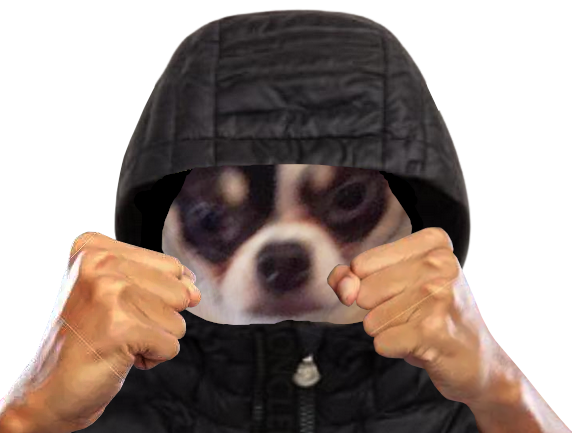 poche combat risitas poings pocket jdilla capuche dog fermes chien