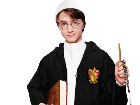 coran potter jellaba gryffondor lunettes qlf paz gandoura allah harry risitas siwak baguette musulman
