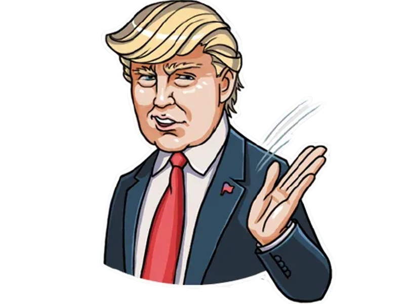 chad president maga politic 2024 trump blond dessin