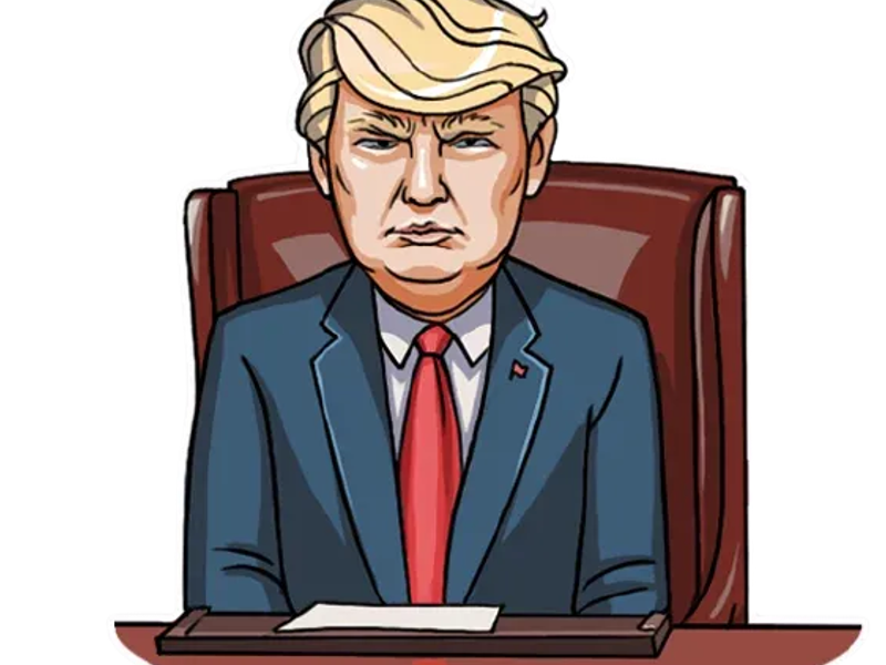 politic chad dessin trump president 2024 maga blond