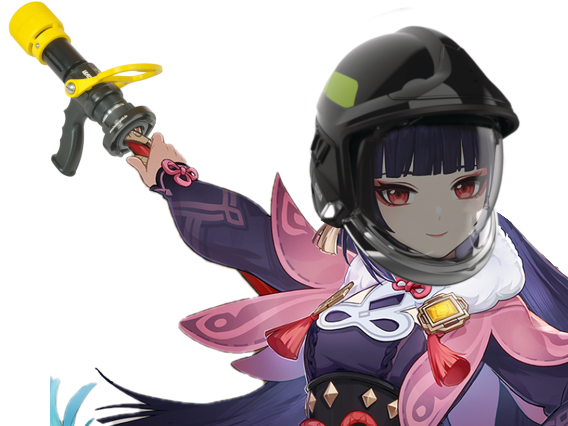 Sticker incendie genshin jin yun kikoojap opera alarme pompier par Adelf-Hitlor