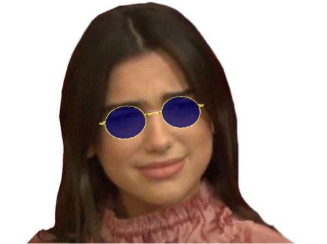 dua lipa lunettes bleues