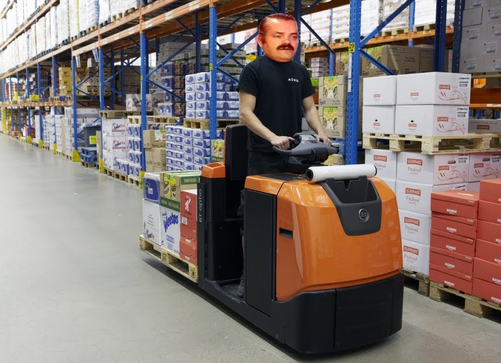 prolo smiccarton etudiant palette boulot chariot esclave travail