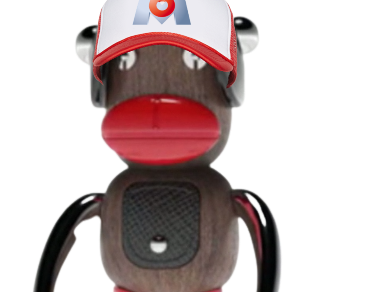 m6u prada singe casquette figurine
