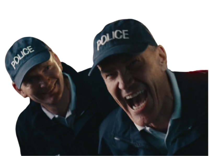 flic police rire sucres sourire