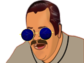 Sticker risitas dessin lunettes par Zinzolin
