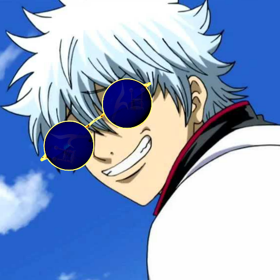 Sticker lunettes sourire anime par Zinzolin