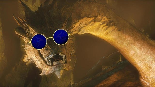 Sticker smaug lunettes par Zinzolin