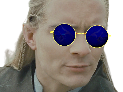 legolas lunettes grimace
