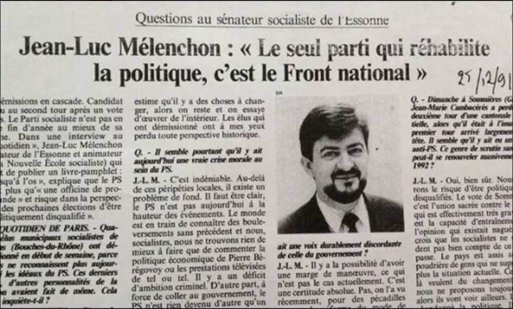 melenchon 1991 rn national front fn
